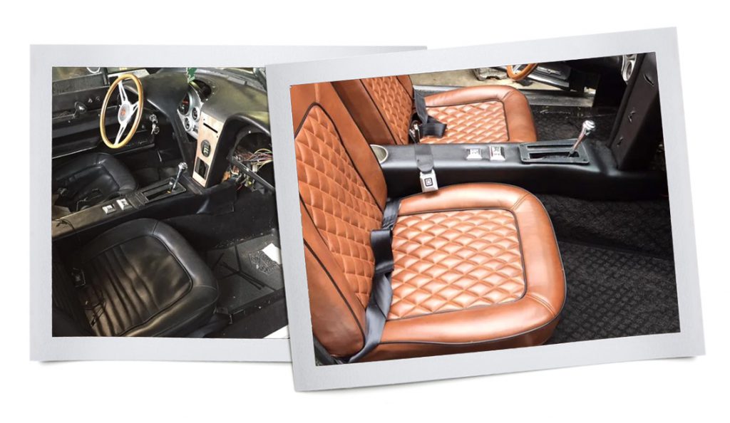 before and after auto upholstery